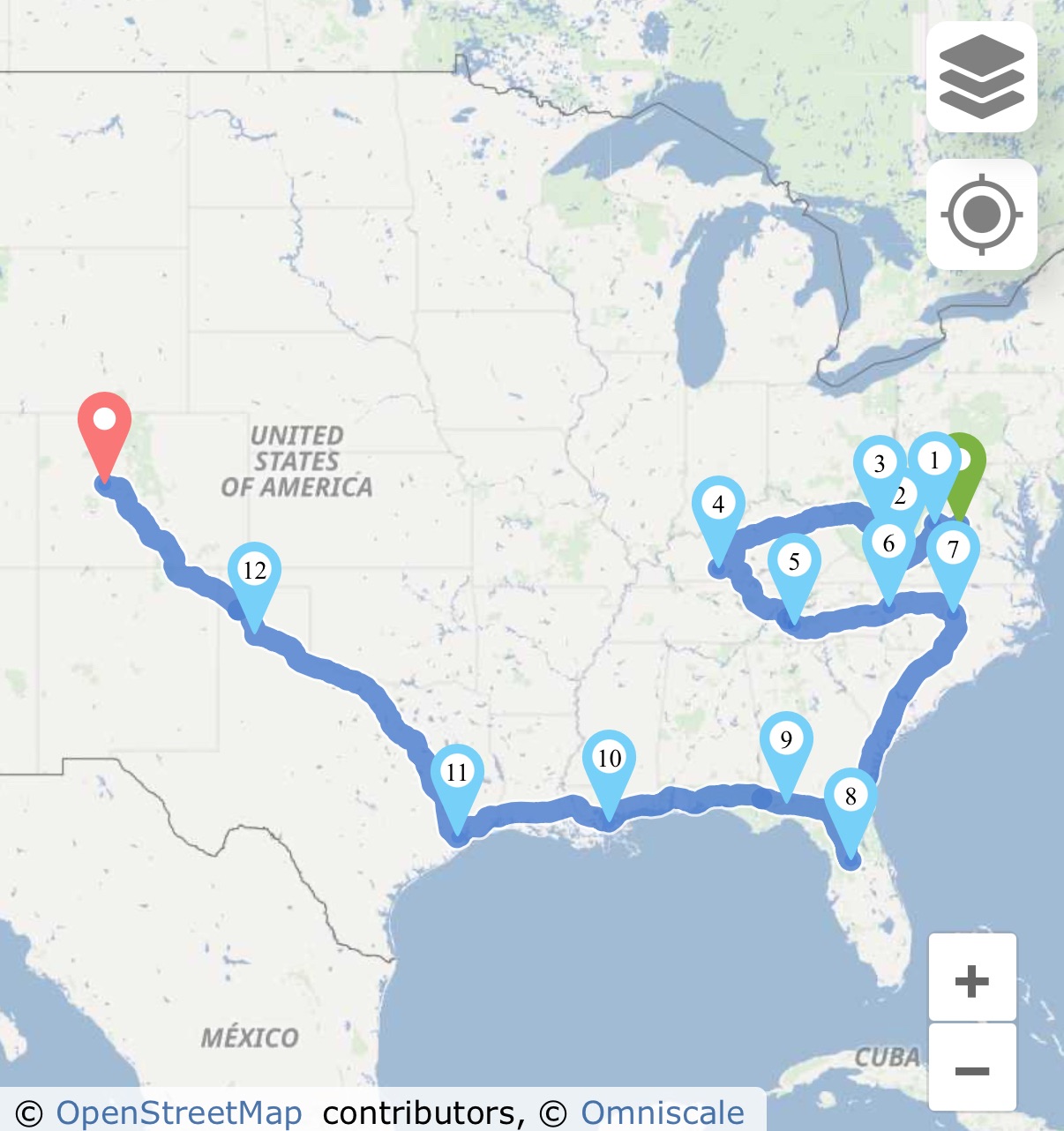 Charlottesville, VA to Aspen, CO