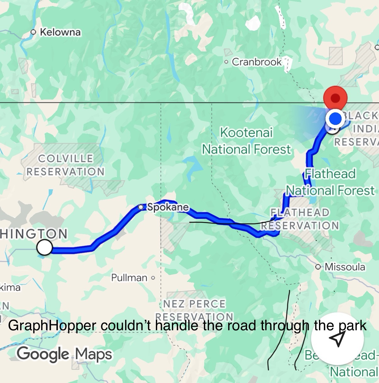 Moses Lake, WA to Glacier, MT