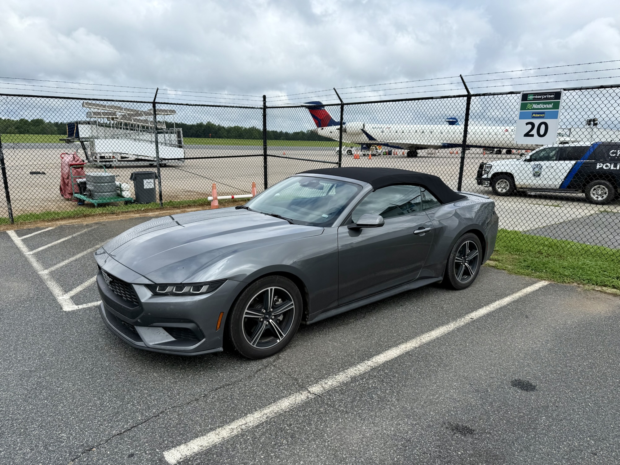 Mustang in parking lot
